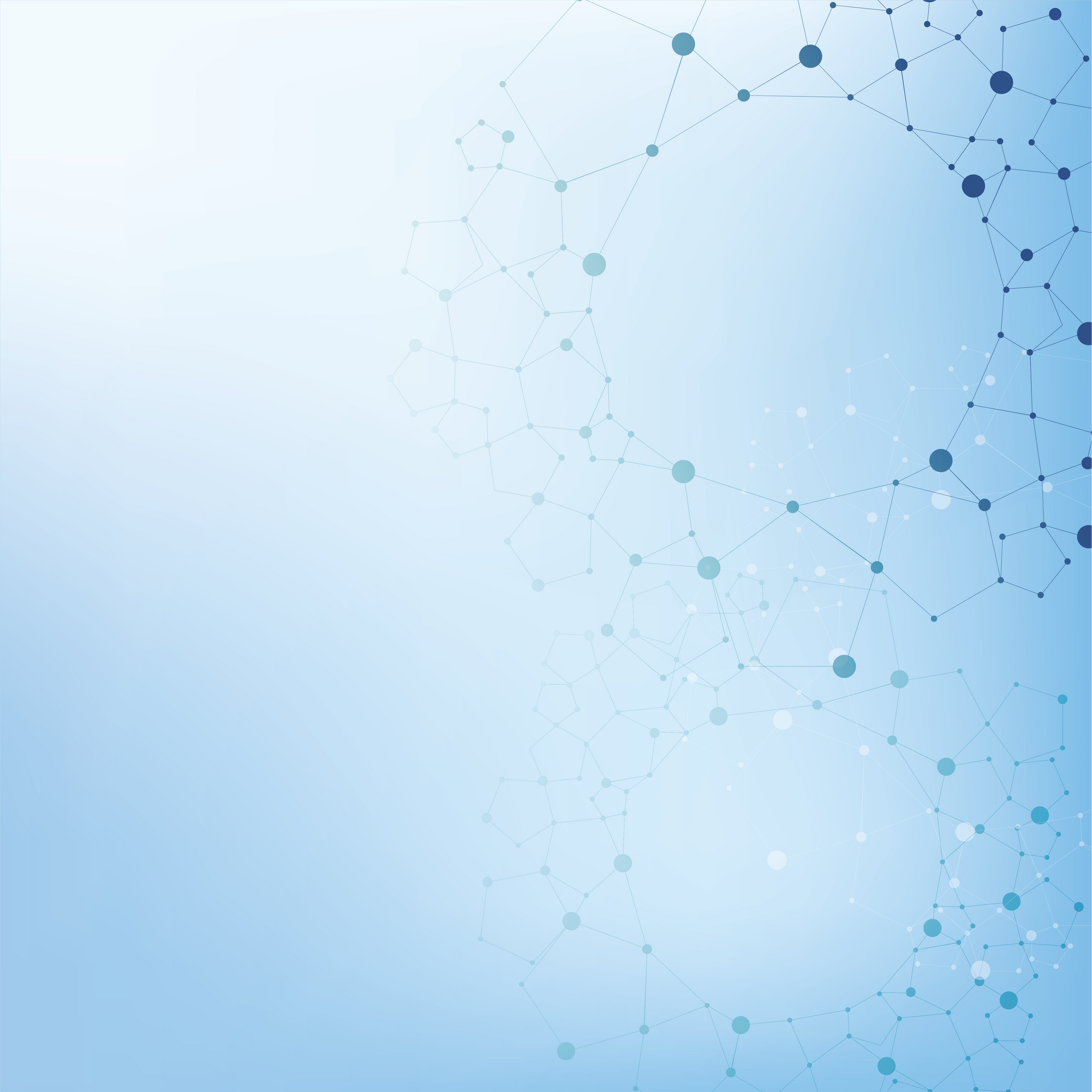 White blue molecular background